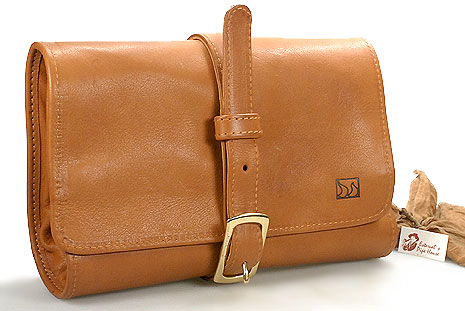 Bertram Safferling Wickeltasche (roll up) Tan fr 4 Pfeifen